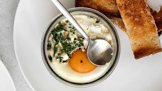 Coddled Eggs with Mushrooms and Kale [upl. by Haywood]