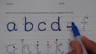 1 Write the English Alphabet  LOWERCASE letters [upl. by Olegnaed697]