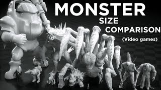 Video game MONSTERS Size COMPARISON 👹 3D Animation [upl. by Azaleah]