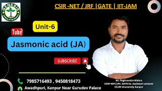 Jasmonic Acid  Phytohormones  Botany  CSIR  GATE  DBT  ICMR  ICAR genesisinstitute [upl. by Arat206]