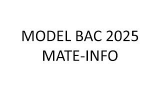 Model bac matematica 2025 mateinfo [upl. by Swithbart929]