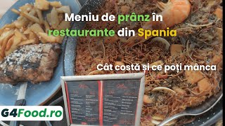 Meniu de prânz în restaurante din Spania Cât costă și ce poți mânca [upl. by Yornoc]