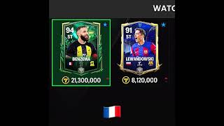 Benzema x Lewandowski☠️ eafcmobile fifamobile shorts fifa22 [upl. by Izy]