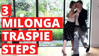 How to Milonga 3 Easy Milonga Traspie Steps [upl. by Ydospahr]