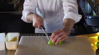 How to Cut Lime Wedges Cutting Limes Bartending Tutorial [upl. by Ripp]