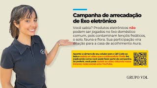 Colaboradora Thalia explica o que você pode doar para a Campanha de arrecadação de lixo eletrônico [upl. by Hsak]