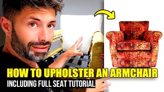 HOW TO REUPHOLSTER A CHAIR  ARMCHAIR REUPHOLSTERY  FaceliftInteriors [upl. by Aliab778]