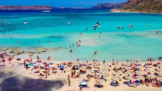 Balos beach Chania Crete Greece 4K [upl. by Katina]