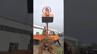 Agricultural fourwheel drive and foursimilar truckmounted cranedigger allinone machine P5592 [upl. by Yromem]