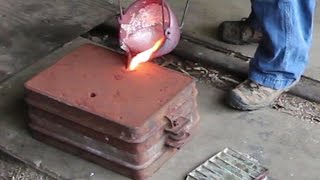 Making an Aluminum Way Cover Part 1 Casting the Part in my Backyard Foundry [upl. by Eriam]