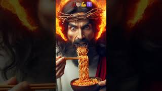 quotDivine Intervention in the Spicy Noodles Challenge 🌶🔥 jesuschrist god jesus [upl. by Nedac]