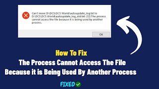 Process Cannot Access the File Because It Is Being Used by Another Process in Windows 11  3 Fix [upl. by Mackler]