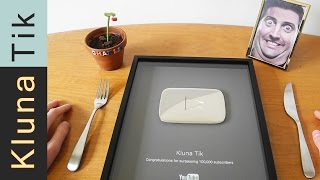 Eating my SILVER PLAY BUTTON Kluna Tik Dinner 41  ASMR eating sounds no talk [upl. by Modnar429]