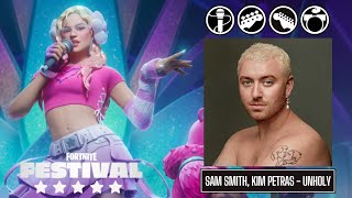 Sam Smith Kim Petras  Unholy  Fortnite Festival EXPERT ALL INSTRUMENTS 100 FLAWLESS [upl. by Werna]