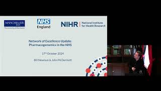 NHS Pharmacogenomics Network of Excellence event  London  17 October 2024 [upl. by Aseek]