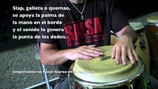 Aprende a tocar congas quotEl tumbaoquot básico de salsa Por Joaquin Arteaga [upl. by Kariv]