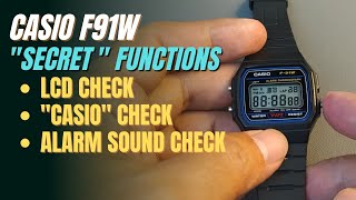 Casio F91W Secret Function and Tips  LCD Check Casio Alarm Sound Check F91 F91W [upl. by Malone]