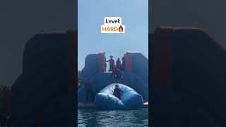 More AIRBAG LAUNCH but they get progressively higher 🔼 PART 2 waterpark stevenage funny fail [upl. by Renee]