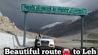 The Most Breathtaking Road Trip in the World 🌎  Beautiful route Leh to Pangong lake [upl. by Symer]