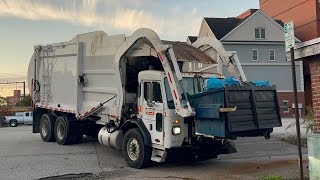 Rental Garbage Truck Banging Out Dumpsters [upl. by Zwiebel]