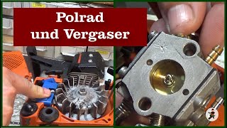 Dolmar PS 340  Polrad Startseil und Vergaser [upl. by Verla]