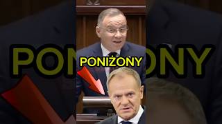 ANDRZEJ DUDA MASAKRUJE TUSKA W SEJMJE polityka duda polskapolityka tusk [upl. by Annaerb]