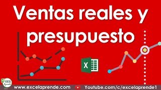 Ventas reales y presupuesto en gráficos de tendencia  Excel Aprende [upl. by Esilahs957]