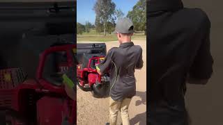 Sundays aerating golf greens toro auslf aeration thesmokoroom lawntips lawn [upl. by Nadoj]