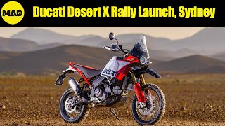 2024 Ducati Desert X Launch Sydney  bike discussion with Brand Ambassador Nick Selleck [upl. by East]