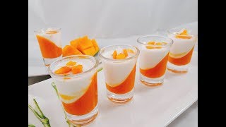 How to Make Mango Panna Cotta  Homemade Mango Panna Cotta  Italian dessert Mango Panna Cotta [upl. by Eirruc78]