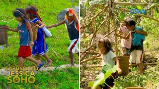 Mga bata umaakyat ng bundok para maglako ng mga inaning prutas at gulay  Kapuso Mo Jessica Soho [upl. by Butcher]