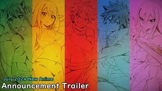 quotFAIRY TAIL 100 YEARS QUESTquot Announcement Trailer New anime starts July 2024 [upl. by Ozner149]