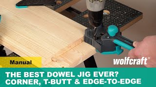 The Best Dowel Jig Ever Corner TButt amp EdgeToEdge Connections [upl. by Fabozzi]