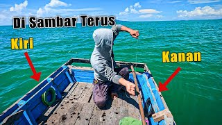 Kiri kanan Pancing diserang ikan  Mancing di laut [upl. by Nunes]