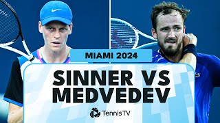 Jannik Sinner vs Daniil Medvedev SemiFinal Highlights  Miami 2024 [upl. by Enneyehc]