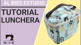 Tutorial de Lunchera  Molde y Costura  Paso a paso  vianda  Al Bies Estudio [upl. by Callery]