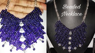 How to make beautiful necklace  easy and beautiful necklace simple beads jewellery collection [upl. by Humble]