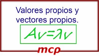 Valores propios y vectores propios [upl. by Lovering378]