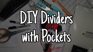 Making DIY Top Tab Dividers with Pockets for CHEAP  Happy Planner Hack [upl. by Shannan]