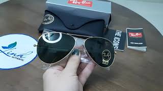 Review RayBan Aviator Classic Green Classic G15 58 mm SunglassesRB3025 181 58 [upl. by Wenda493]