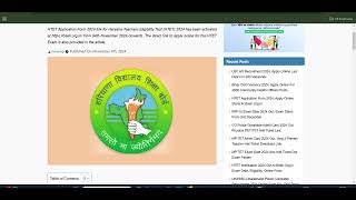 HTET Application Form 2024 Apply Online for Haryana Teachers Eligibility Test [upl. by Thun]