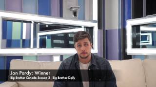 Jon Pardy  Big Brother Canada 2 Finale Interview [upl. by Eeram827]