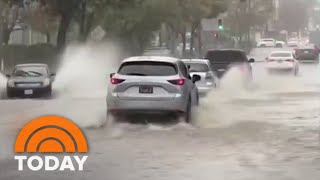 California battered by more historic rain and flooding [upl. by Ydahs]