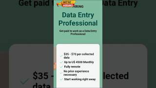 EARN ₹2000DAY  10th Pass Data Entry Job  Work From Home 2024 onlinejobsathome ytshorts [upl. by Lovich]