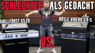 Enttäuscht Grillfürst G520 VS Rösle Videro G4S  Gasgrill Test amp Vergleich [upl. by Mireielle]