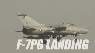 F7 PG Fighter Jet  Pakistan Airforce  Overhead break and landing [upl. by Ennovaj]