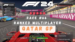 F1 24 Online Gameplay  Ranked Multiplayer  Qatar GP  Race 66 [upl. by Neelon]