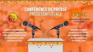 Conférence de presse UQAC [upl. by Jeaz477]