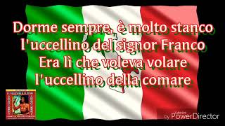 🇮🇹🎤 LUCCELLINO DELLA COMARE  Texto con parole🎤 🇮🇹 [upl. by Ensoll30]