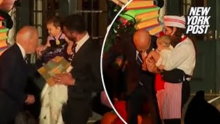 Biden 81 bites baby dressed as chicken during WH Halloween event [upl. by Tannenwald]